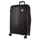 Pierre Cardin Inspired Milleni Checked Luggage Bag Travel Carry On Suitcase 75cm (124L) - Black