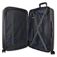 Pierre Cardin Inspired Milleni Checked Luggage Bag Travel Carry On Suitcase 75cm (124L) - Black