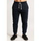 Mens Skinny TRACK PANTS Slim Cuff Trousers Gym Trackies Sport Bottoms Joggers - Navy (Polyester) - XL