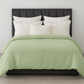 100% Cotton Muslin Duvet Quilt Cover Set w/ 2 Pillow Cases in Pastel Green - Super King