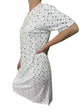 Womens Ladies Cotton Nightie Night Gown Slip Petticoat PJs Sleepwear Dress - White/Purple - 14