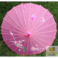 PARASOL UMBRELLA Chinese Japanese Bamboo Flower Pattern Fabric 80cm Diameter - Light Pink