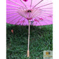 PARASOL UMBRELLA Chinese Japanese Bamboo Flower Pattern Fabric 80cm Diameter - Light Pink