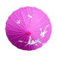 PARASOL UMBRELLA Chinese Japanese Bamboo Flower Pattern Fabric 80cm Diameter - Purple