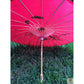 PARASOL UMBRELLA Chinese Japanese Bamboo Flower Pattern Fabric 80cm Diameter - Red