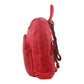Pierre Cardin Womens Woven Soft Leather Backpack Bag Travel Designer - Red