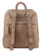 Pierre Cardin Womens Woven Leather Backpack Bag - Taupe