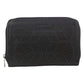 Pierre Cardin Perforated Leather Ladies Zip Around Wallet - Black