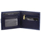 Pierre Cardin Mens Rustic Leather Bi-Fold Business Card Holder/Wallet - Navy