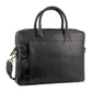 Pierre Cardin Leather Multi-Handle Computer Laptop Bag - Black