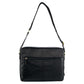 Pierre Cardin Crumpled Leather Computer Laptop Bag - Black