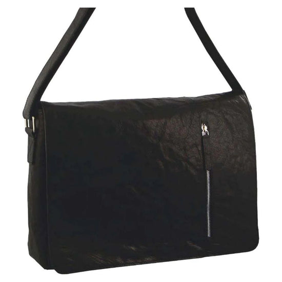 Pierre Cardin Computer Laptop Bag Messenger Cross Body Business Shoulder - Black