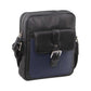 Pierre Cardin Pebbled Leather Organizer Bag Cross Body - Black/Navy