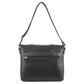 Pierre Cardin Pebbled Leather Computer Laptop Bag Overnight Satchel - Black