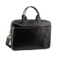 Pierre Cardin Mens Italian Leather Computer Bag - Black