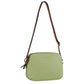 Pierre Cardin Leather Cross Body Bag Dual Zip Strap Shoulder Clutch in Jade