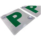 2x GREEN P PLATES Stay-Put Suction Disks Probationary Car Window Signs NSW