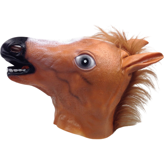 Horse Head Face Mask Halloween Latex Rubber Costume Party - One Size