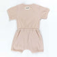 Ponchik Babies + Kids - Ribbed Cotton Romper - Sugar Cookie - 12-18 months