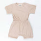 Ponchik Babies + Kids - Ribbed Cotton Romper - Sugar Cookie - 3-6 months