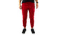 Mens Skinny Track Pants Joggers Trousers Gym Casual Sweat Cuffed Slim Trackies Fleece - Red - 3XL