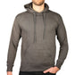 Adult Mens 100% Cotton Fleece Hoodie Jumper Pullover Sweater Warm Sweatshirt - Charcoal Grey - L