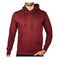 Adult Mens 100% Cotton Fleece Hoodie Jumper Pullover Sweater Warm Sweatshirt - Maroon/Burgundy - L