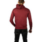 Adult Mens 100% Cotton Fleece Hoodie Jumper Pullover Sweater Warm Sweatshirt - Maroon/Burgundy - L