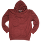 Adult Mens 100% Cotton Fleece Hoodie Jumper Pullover Sweater Warm Sweatshirt - Maroon/Burgundy - L