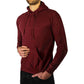 Adult Mens 100% Cotton Fleece Hoodie Jumper Pullover Sweater Warm Sweatshirt - Maroon/Burgundy - M