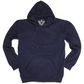 Adult Mens 100% Cotton Fleece Hoodie Jumper Pullover Sweater Warm Sweatshirt - Navy - L