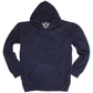 Adult Mens 100% Cotton Fleece Hoodie Jumper Pullover Sweater Warm Sweatshirt - Navy - L