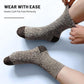 6 Pairs Heavy Duty Wool Blend Work Socks Extra Thick Cushion in Assorted Colours - 2-8