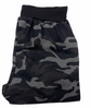Mens Camouflage Track Pants Fleece Lined Jogger Camo Sweatpants Trackies - Black/Grey - Small/Medium (28""-32"")