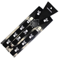 Mens Suspenders Braces Adjustable Strong Clip On Elastic Formal Wedding Slim - Black with White Skulls