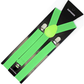 Mens Suspenders Braces Adjustable Strong Clip On Elastic Formal Wedding Slim - Dark Green