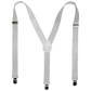 Mens Suspenders Braces Adjustable Strong Clip On Elastic Formal Wedding Slim - White (Glitter)