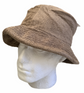 Stingy Brim Terry Towelling Bucket Hat Daggy Fishing Camping Lad Cap 100% COTTON - Khaki - S/M