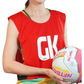 7pcs Set of Summit Netball Bibs Senior Team Pack Bulk Net Ball - Red Colour