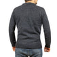 100% SHETLAND RAGG WOOL CREW Round Neck Knit JUMPER Pullover Mens Sweater Knitted - Navy - 6XL