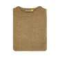 100% SHETLAND RAGG WOOL CREW Round Neck Knit JUMPER Pullover Mens Sweater Knitted - Nutmeg - XXL