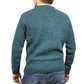 100% SHETLAND RAGG WOOL CREW Round Neck Knit JUMPER Pullover Mens Sweater Knitted - Sherwood - XL