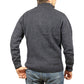 100% SHETLAND RAGG WOOL Half Zip Up Knit JUMPER Pullover Mens Sweater Knitted - Denim Blue (45) - 3XL - XXL