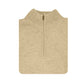 100% SHETLAND RAGG WOOL Half Zip Up Knit JUMPER Pullover Mens Sweater Knitted - Oat Marle - L