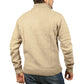 100% SHETLAND RAGG WOOL Half Zip Up Knit JUMPER Pullover Mens Sweater Knitted - Oat Marle - M
