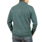 100% SHETLAND RAGG WOOL Half Zip Up Knit JUMPER Pullover Mens Sweater Knitted - Sherwood - M