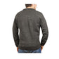 100% Shetland Ragg Wool V Neck Knit Jumper Pullover Mens Sweater Knitted - Charcoal - S