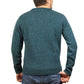100% Shetland Ragg Wool V Neck Knit Jumper Pullover Mens Sweater Knitted - Sherwood - L