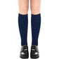 1x Pair School Uniform Knee High Socks Cotton Rich Girls Boys Kids - Navy - 2-8 (10-12 Years Old)