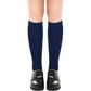 1x Pair School Uniform Knee High Socks Cotton Rich Girls Boys Kids - Navy - 9-12 (5-8 Years Old)